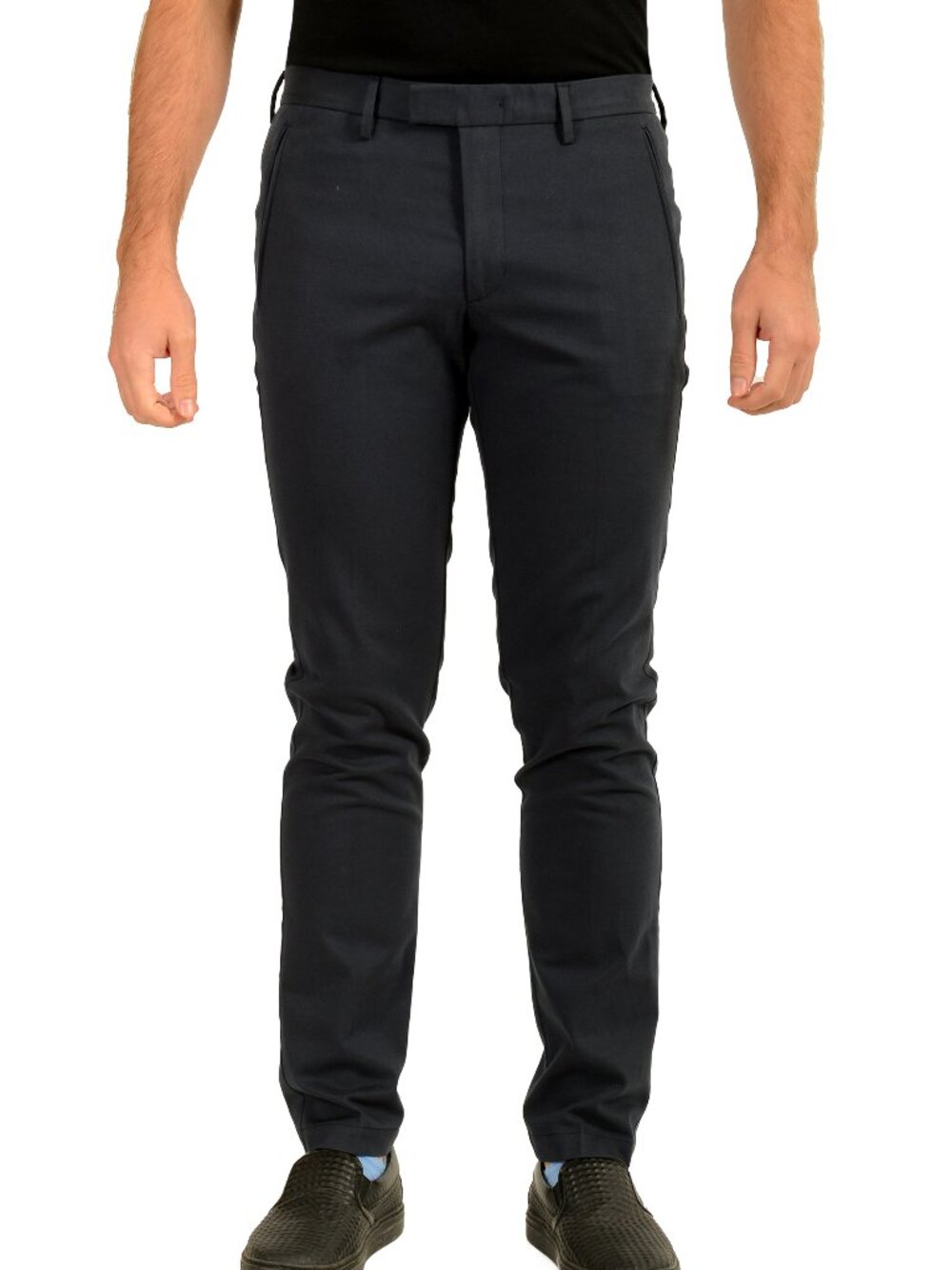 Hugo Boss "T-Kaito-WE" Blue Flat Front Chino Pants US 32R IT 48